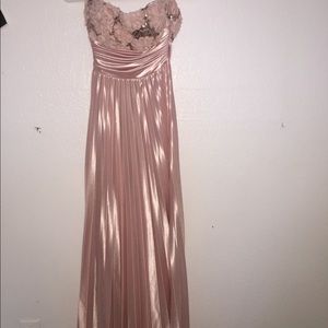 Long beautiful pink dress